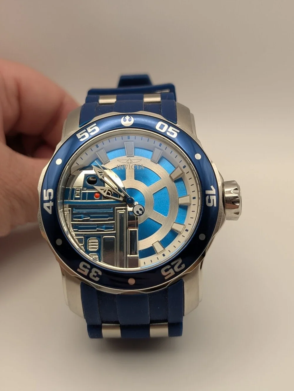 Invicta Star Wars R2-D2 Men's Wrist Watch Blue Band Stainless Steel
